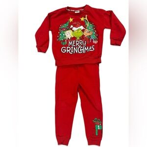 Kids Red Grinch Matching Set